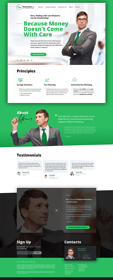 financieel adviseur wordpress template