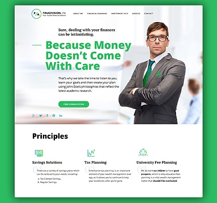 financieel adviseur wordpress template