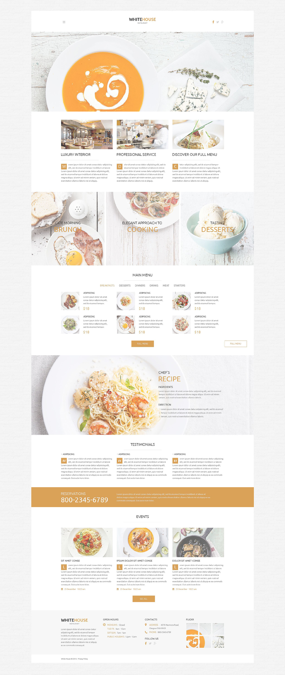 Cafe And Restaurant WordPress Theme