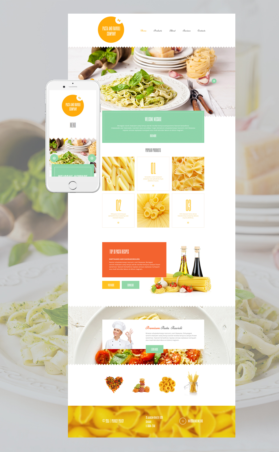 Food And Beverages WordPress Template
