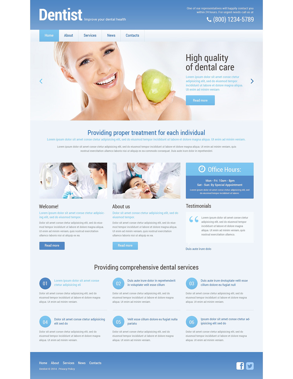 Dentistry Responsive WordPress Theme