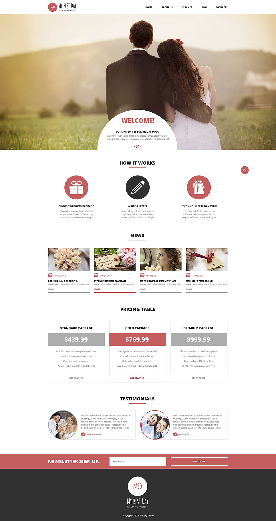 Wedding Event Planner WordPress Theme