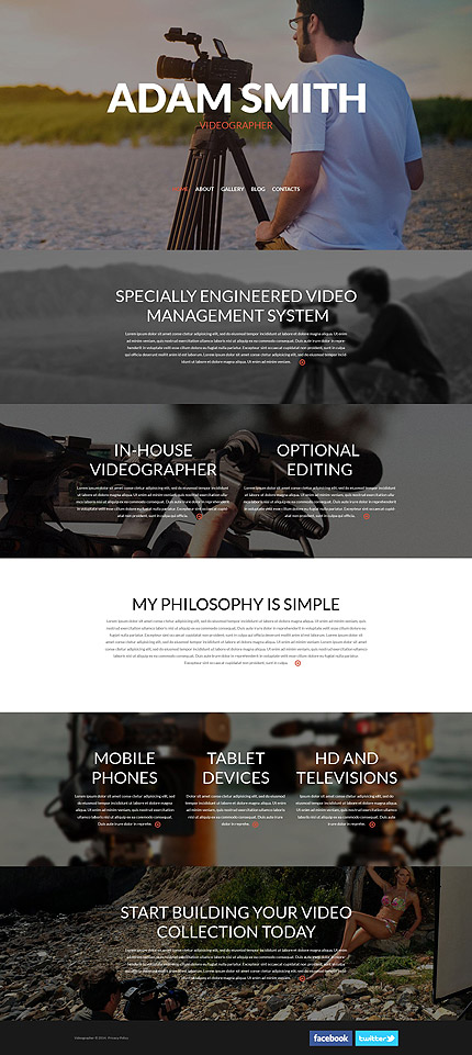 Videographer Responsive WordPress Theme