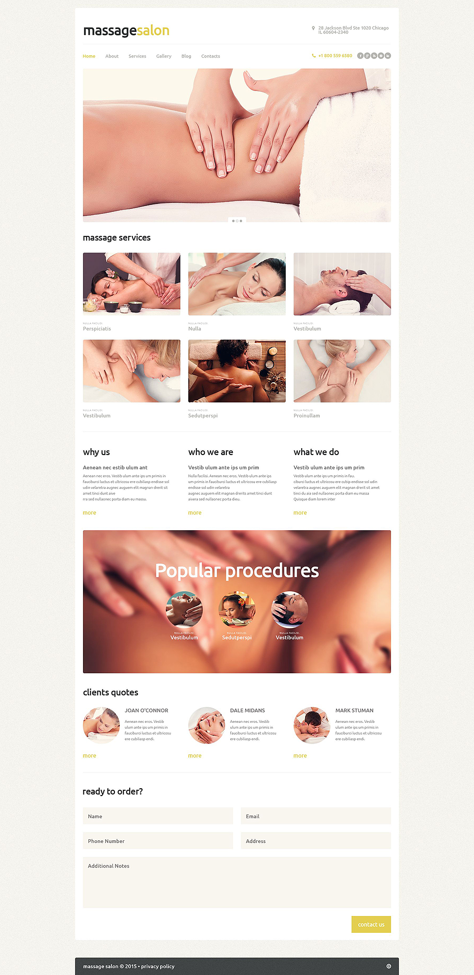 Massage Salon Responsive WordPress Theme