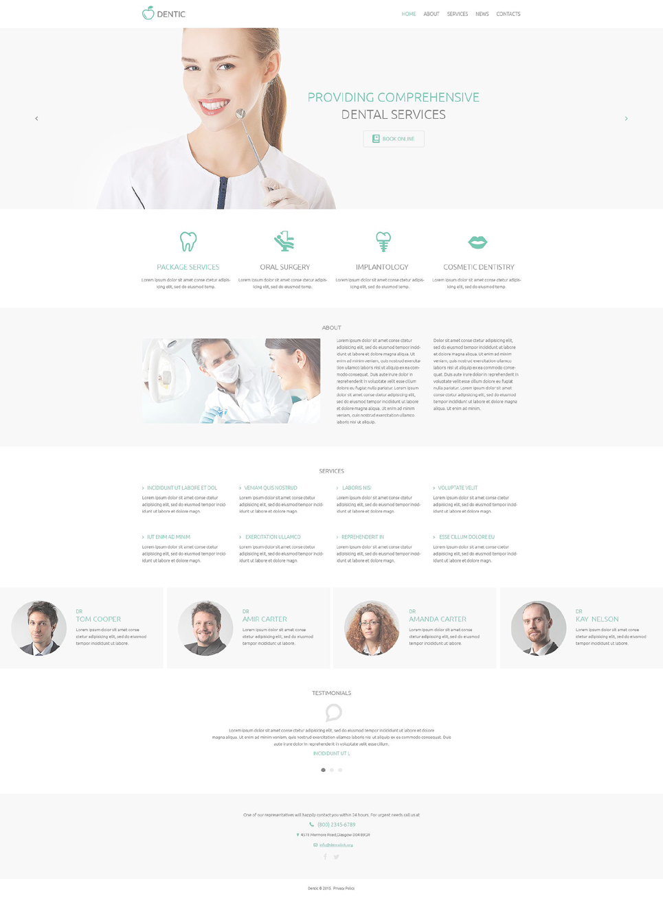 Dentist WordPress Template