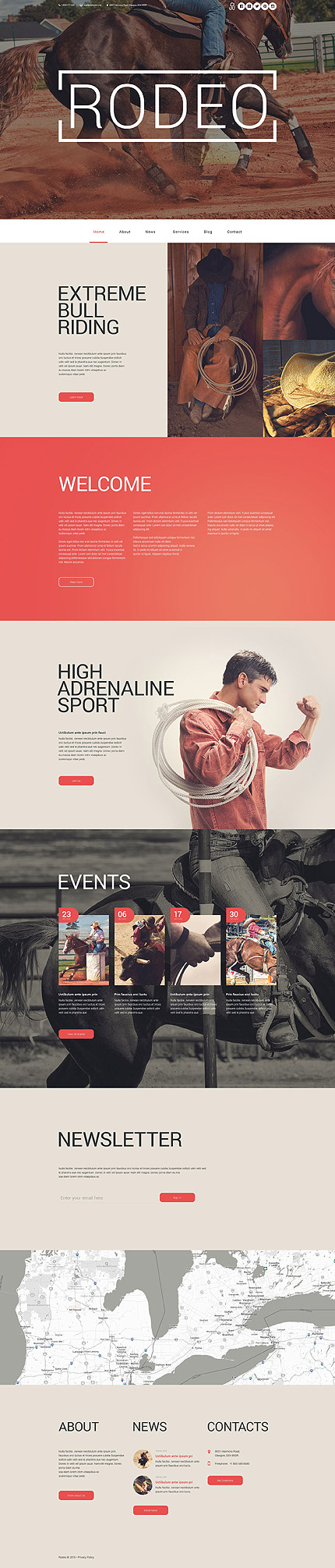 Rodeo WordPress Theme eenvoudige wordpress templates