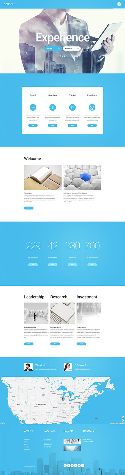 Business Consultant WordPress Theme eenvoudige wordpress templates