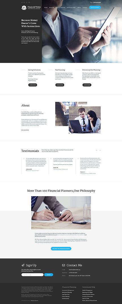  Financial Consultant WordPress Theme succesvolle wordpress templates 