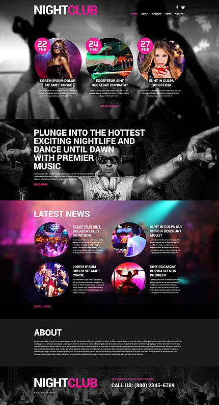  Night Club WordPress Theme 