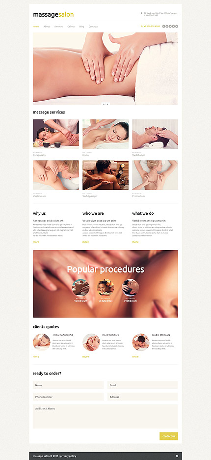  Massage Salon Responsive WordPress Theme