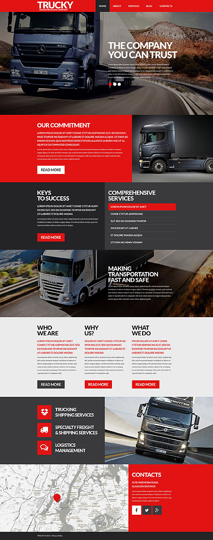 transport wordpress template