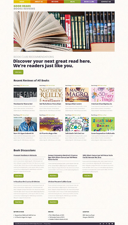  Books Reviews WordPress Theme