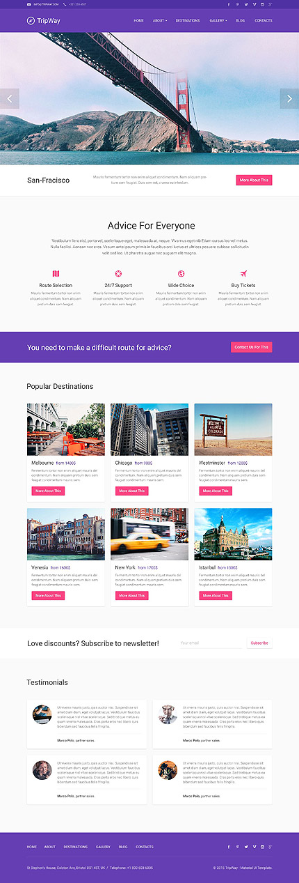  Travel Agency Responsive WordPress Theme