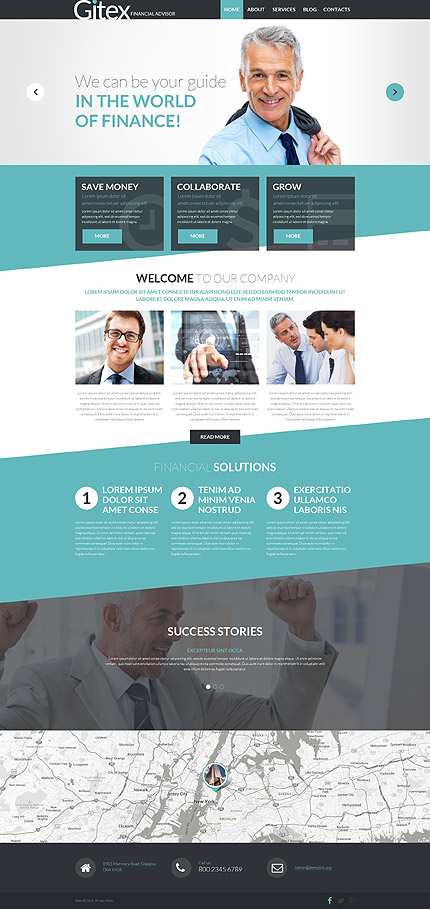 Financial Advisor WP Template zzp website template