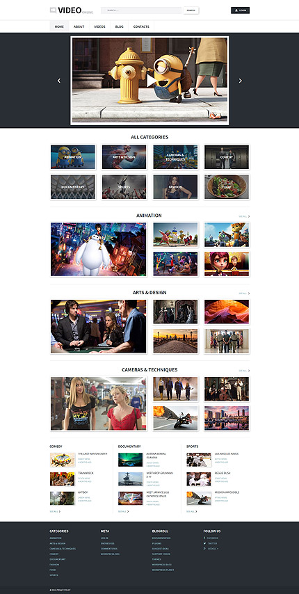  Video Blog WordPress Theme 