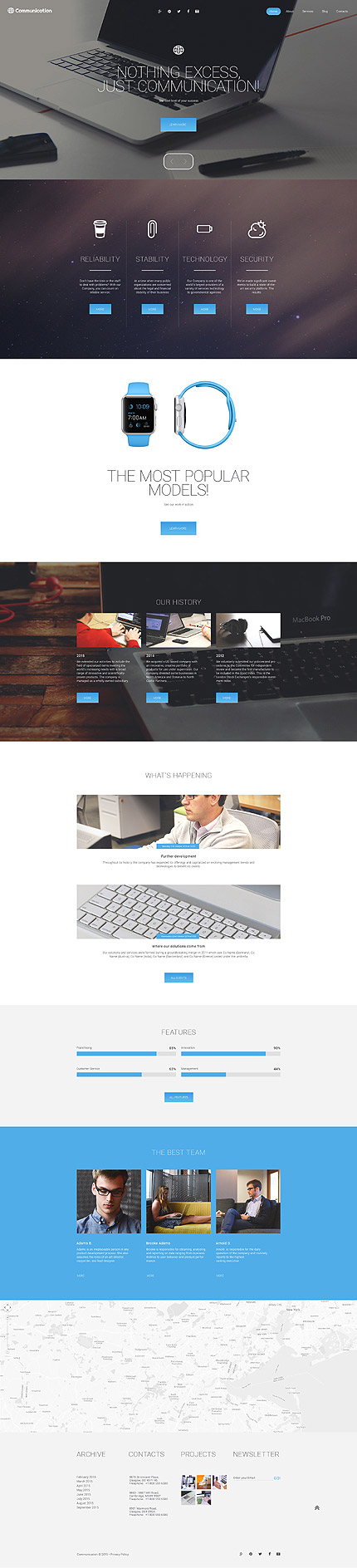  Communications WordPress Template wp themes