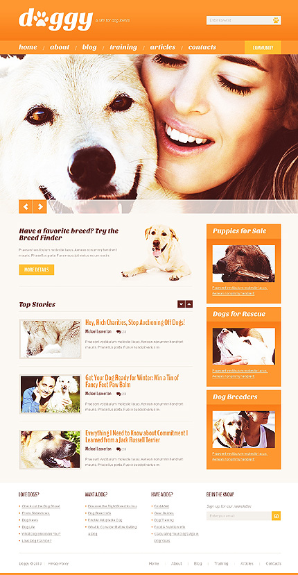  Dog Shop WordPress Theme