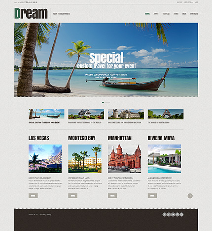 Travel Agency Responsive WordPress Theme Tropisch Eiland Website Template