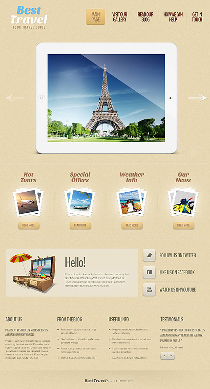 Travel Guide Responsive WordPress Theme