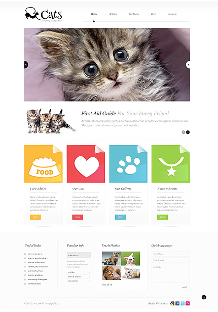  About Katten WordPress Theme Huisdier WordPress Template