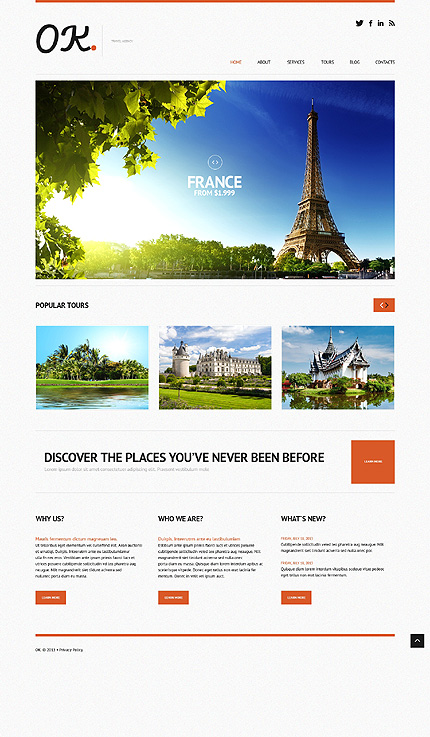 Travel Agency Responsive WordPress Theme