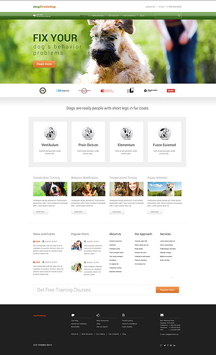  Hond Responsive WordPress Theme Honden Website template