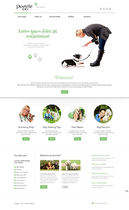  Hond Responsive WordPress Theme Huisdier WordPress Template