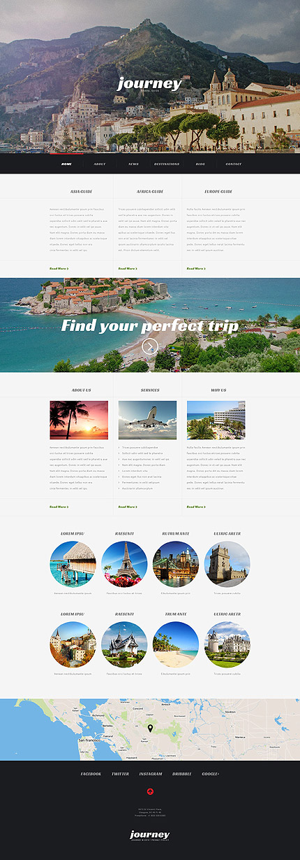 Travel Agency Responsive WordPress Theme Reizen Website Template