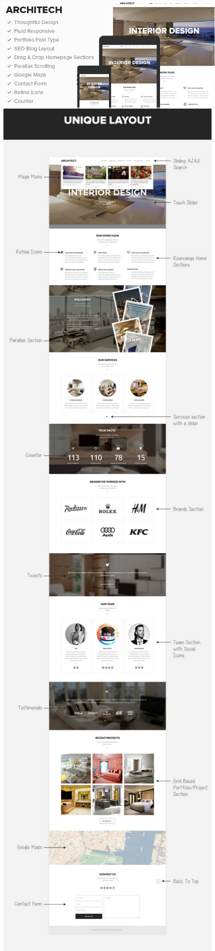 architect website template bedrijfs website template