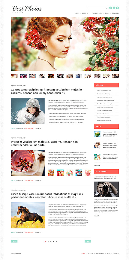 Photo Video Blog WordPress Theme