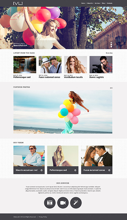 Happy Moments Videography WordPress Theme