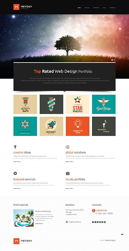 Designer Portfolio Responsive WordPress Theme