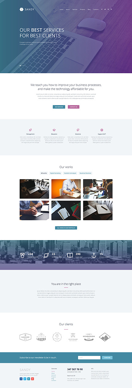 Web Design Responsive WordPress Theme fotografie website template