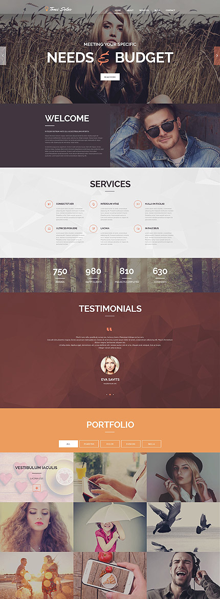 Photographer WordPress Theme fotografie website template