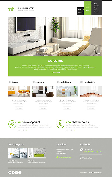  Modern Interior Design WordPress Theme