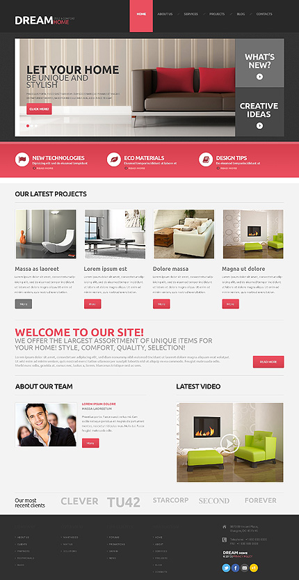  Interior Design Responsive WordPress Theme