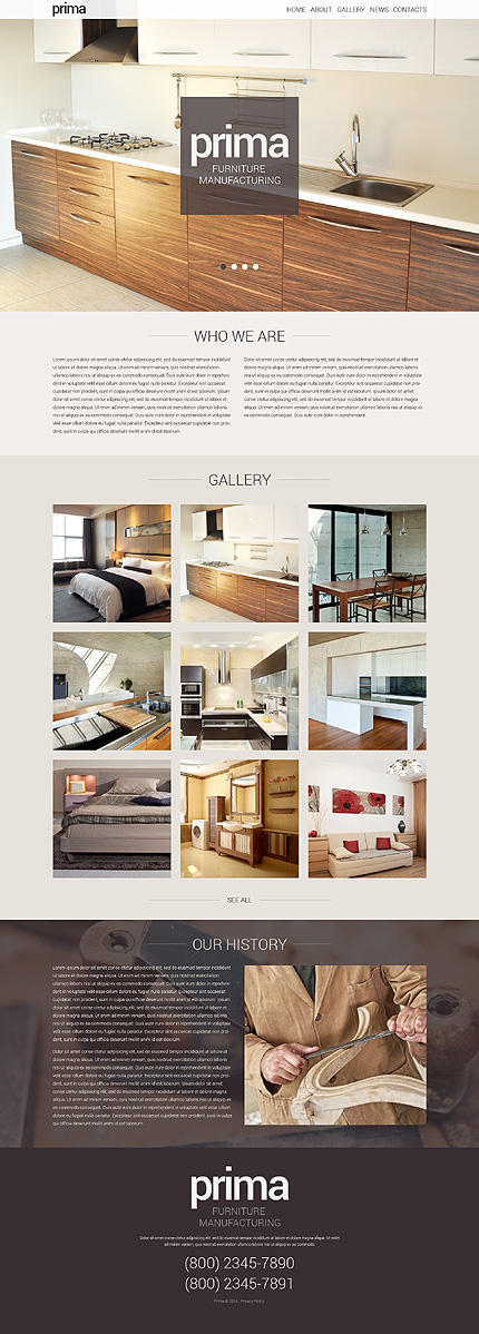  Interieur website template Furniture WordPress Theme