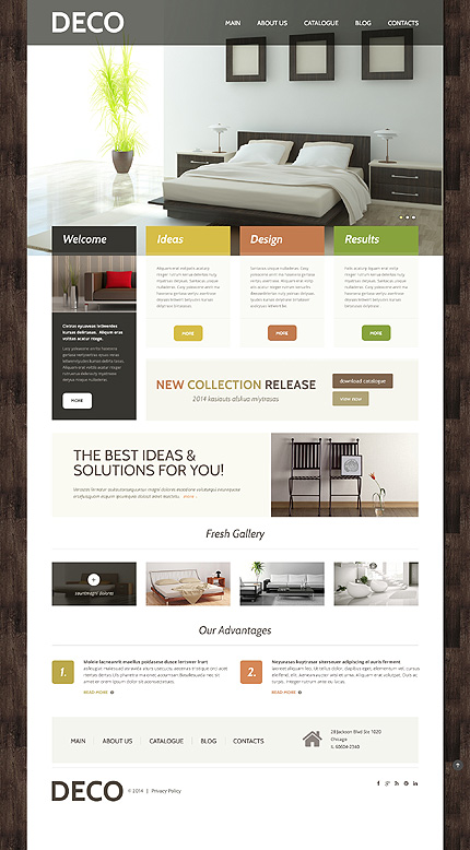  interieur website template Interior Design Responsive WordPress Theme