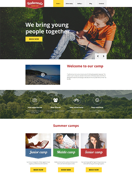 Summer Camp WordPress Template