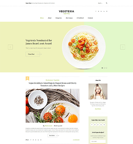 Vegetarian Meals WordPress Theme